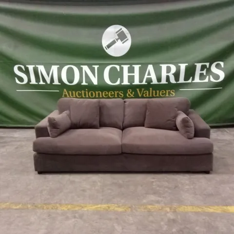 QUALITY DESIGNER DREW 3 SEATER VELVET SOFA