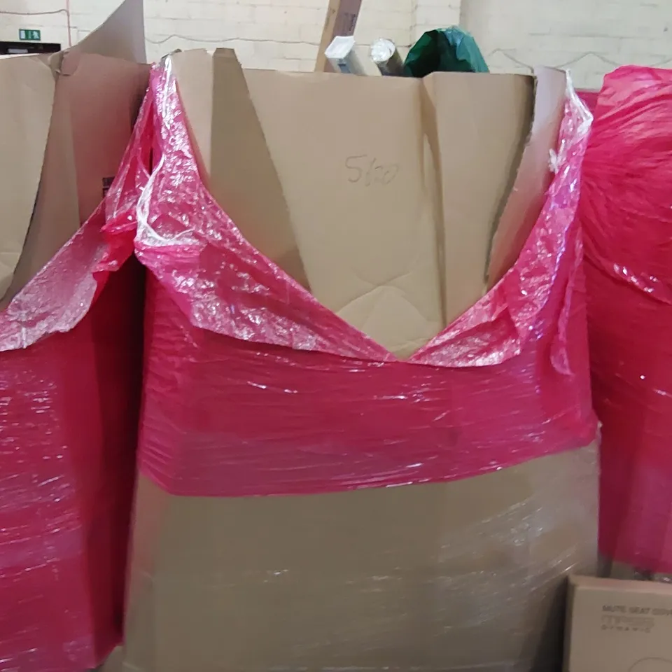 PALLET OF ASSORTED ITEMS INCLUDING: BLADELESS PURIFIER & HEATER FAN, SKI BAG, TENSION ROD, CUSHION 
