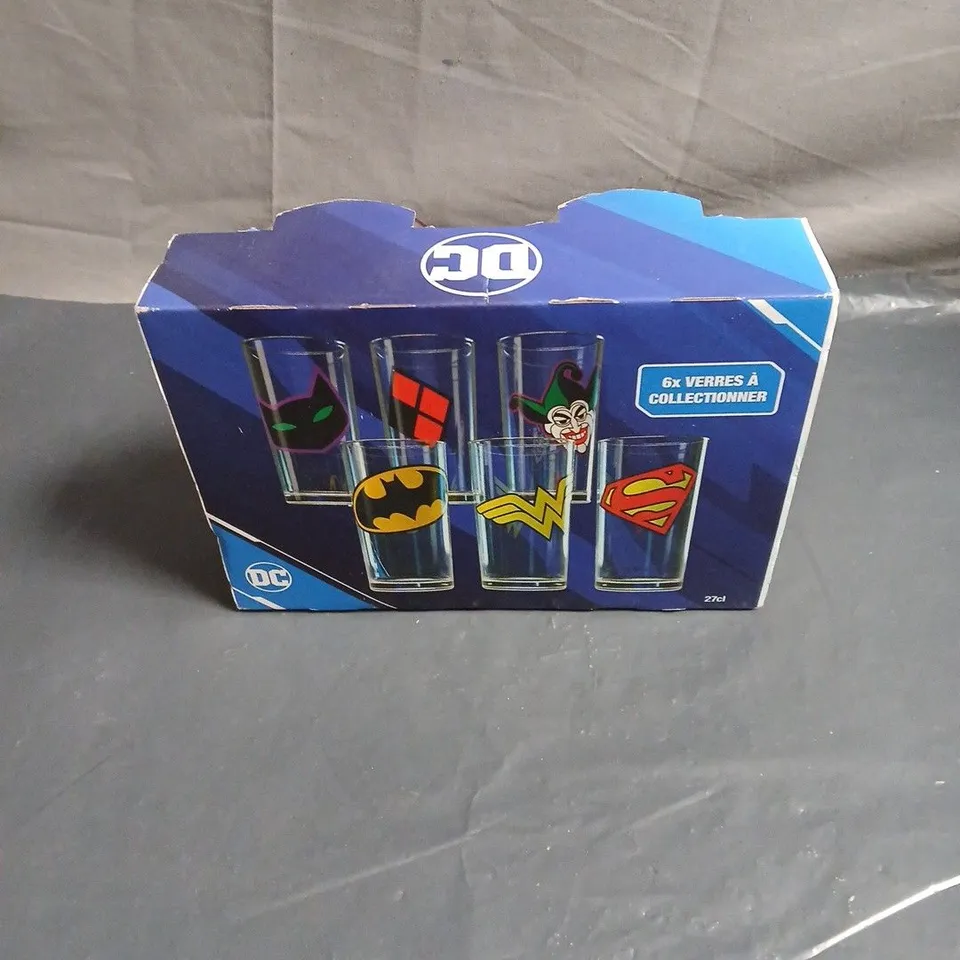 DC COLLECTION DRINKING GLASSES, WONDER WOMAN AND SUPERMAN