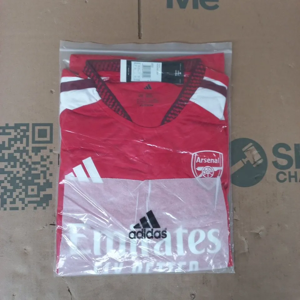BAGGED ADIDAS ARSENAL FOOTBALL JERSEY IN RED SIZE 4XL