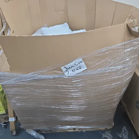PALLET OF APPROXIMATELY 20 ASSORTED ITEMS TO INCLUDE PILLOWS, PLASTIC BIN, BRANDED CLOTHING ITEMS, ETC - COLLECTION ONLY