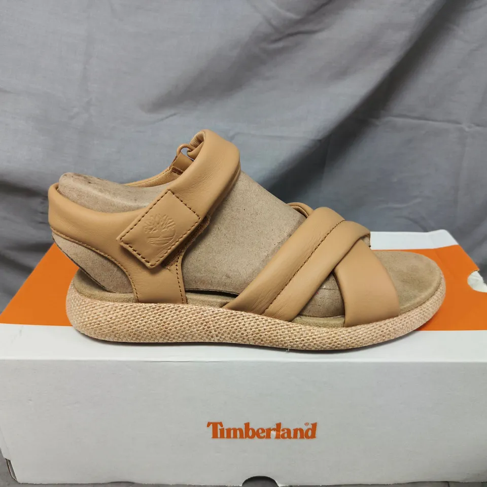 TIMBERLAND BELMAR WAVES BACKSTRAP SANDAL – WOMEN’S BEIGE UK5, FULL-GRAIN LEATHER