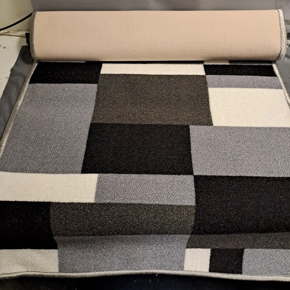 MONOCHROME GREY RUG - 67CM X UNSPECIFED