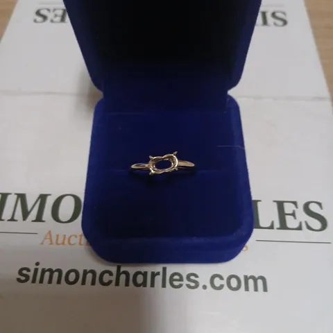 DIAMONIQUE 1.5CT TW EAST WEST OVAL CUT RING STERLING SILVER -MISSING STONE