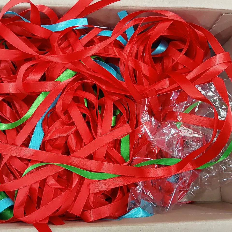 BOX OF MULTI-COLOURED RIBBON (1 BOX)