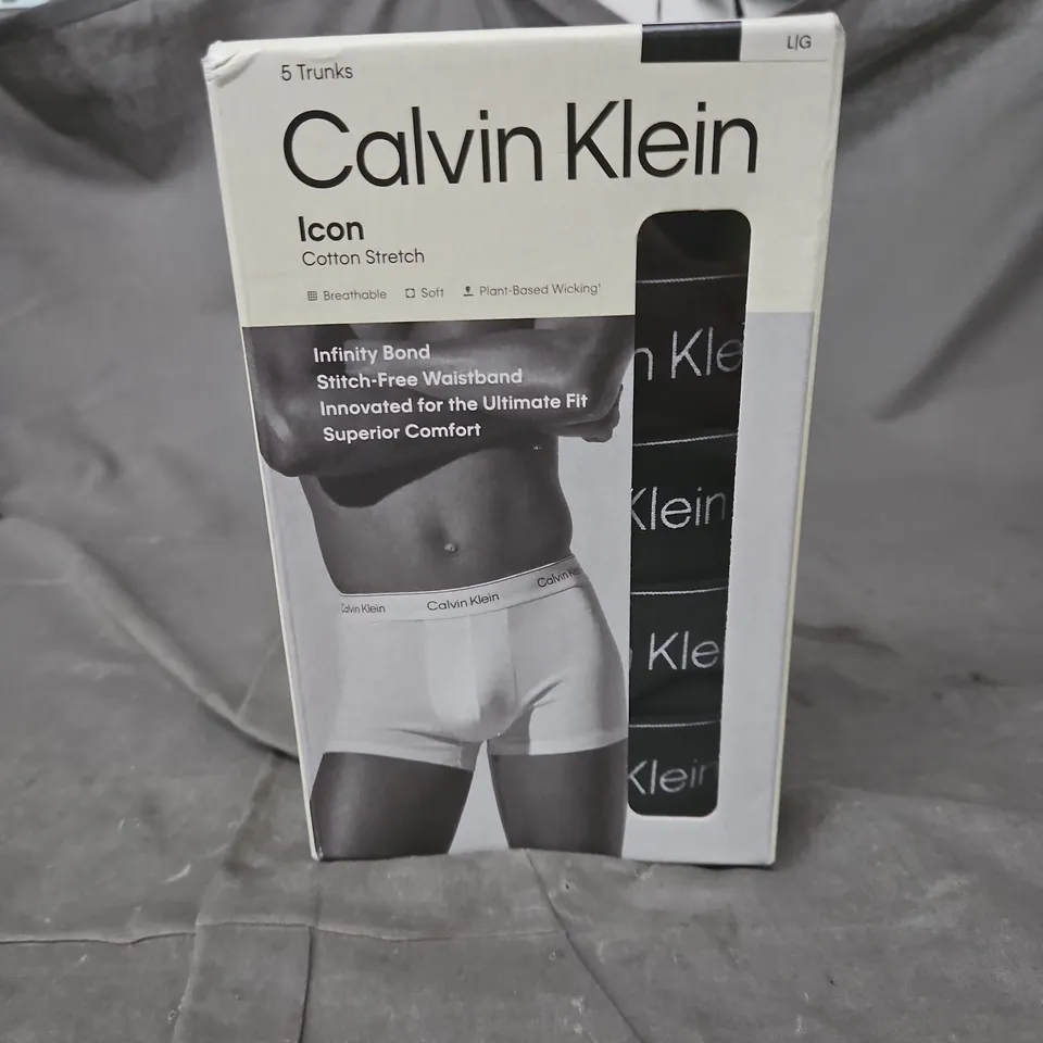 CALVIN KLEIN 5 TRUNKS LARGE ICON COTTON STRETCH