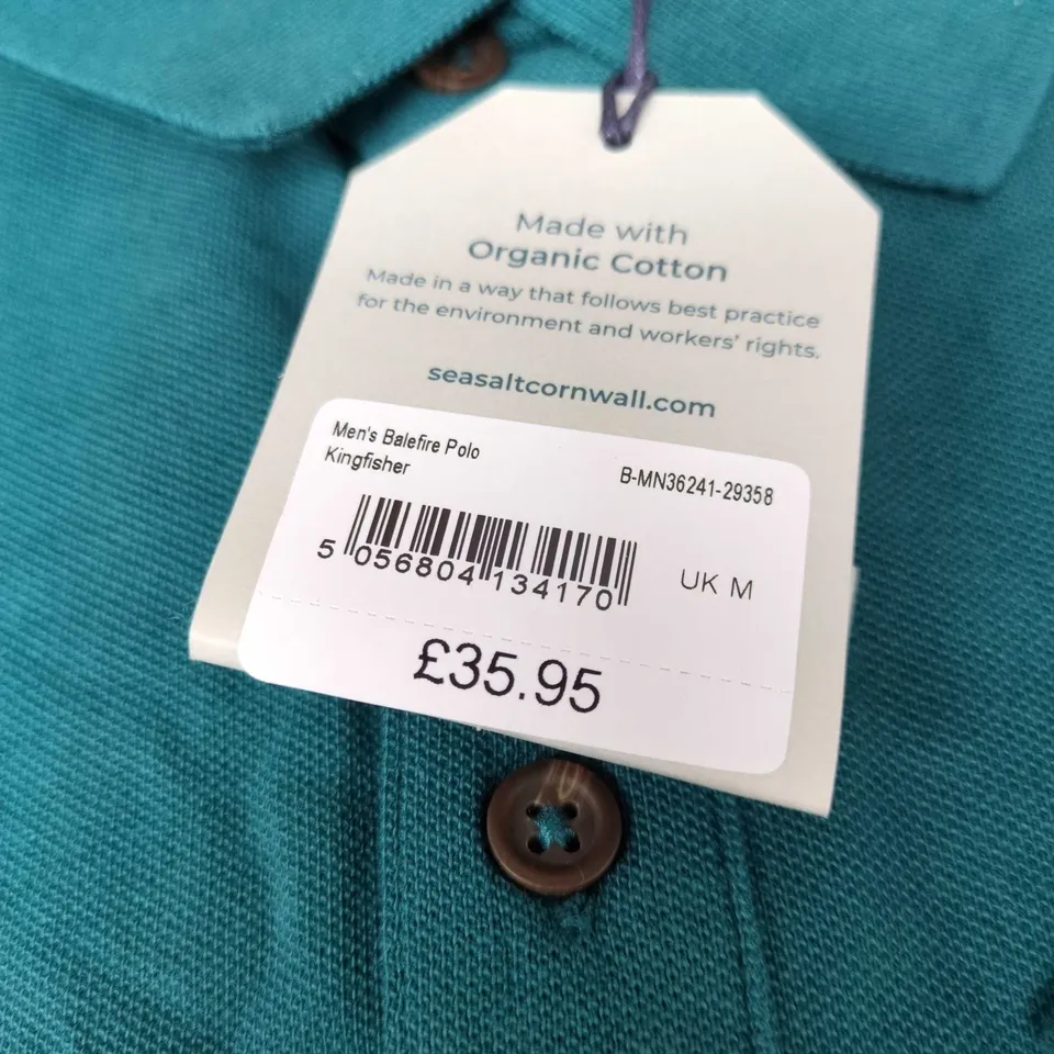 SEASALT CORNWALL MEN'S BALEFIRE POLO SHIRT – KINGFISHER (UK M)