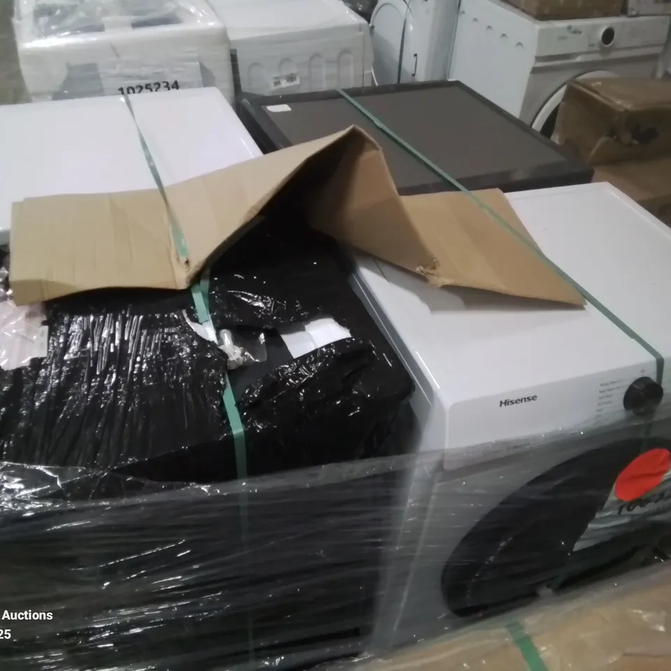 PALLET OF APPROXIMATELY 4 UNPROCESSED RAW RETURN WHITE GOODS TO INCLUDE;