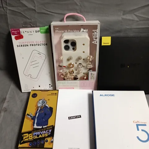 APPROXIMATELY 20 ASSORTED SMARTPHONE ACCESSORIES TO INCLUDE CHARGING CABLES, POWERBANKS, PHONE CASES ETC 