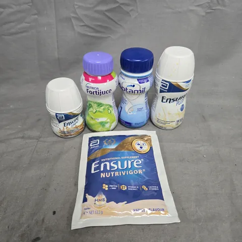 APPROXIMATELY 20 ASSORTED NUTRITION DRINKS TO INCLUDE - ENSURE - APTAMIL - FORTIJUICE - COLLECTION ONLY