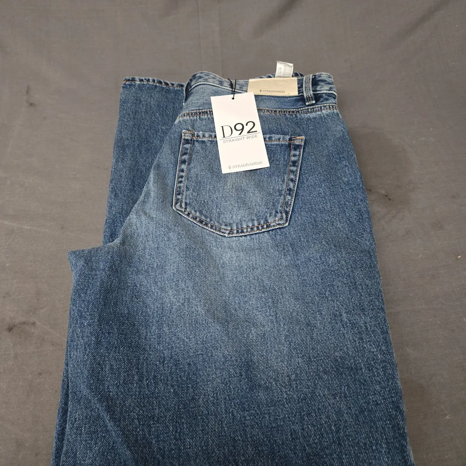 STRADIVARIUS D92 STRAIGHT WIDE DENIM JEANS SIZE 14