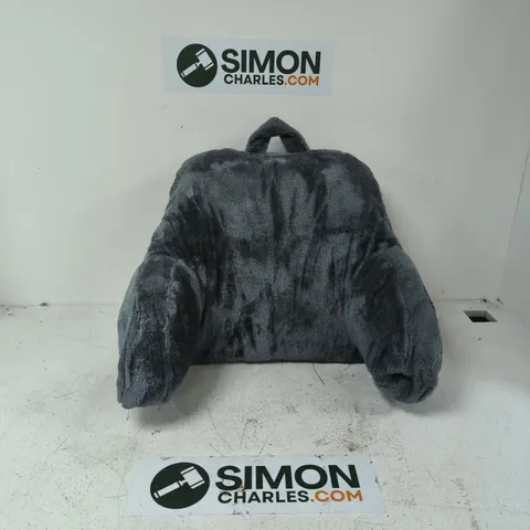 GREY FAUX FUR BACK SUPPORT PILLOW 