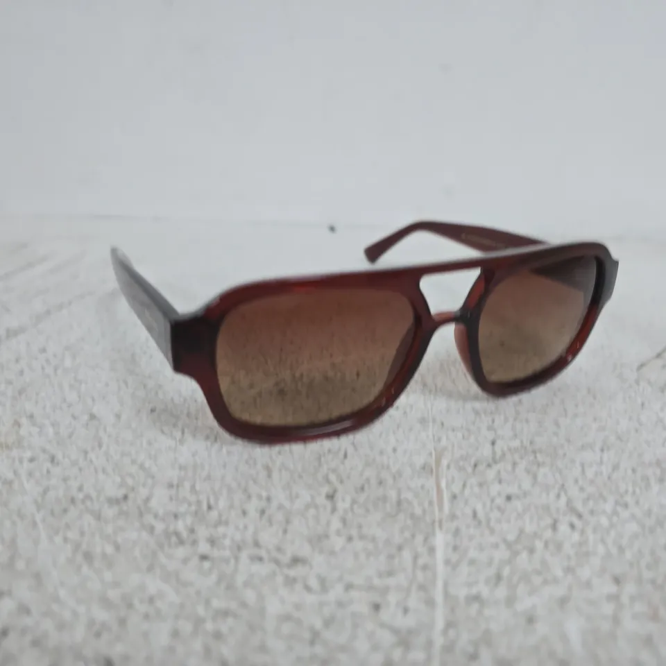 BOXED MELLER SHIPO SUNGLASSES IN MAROON/BROWN