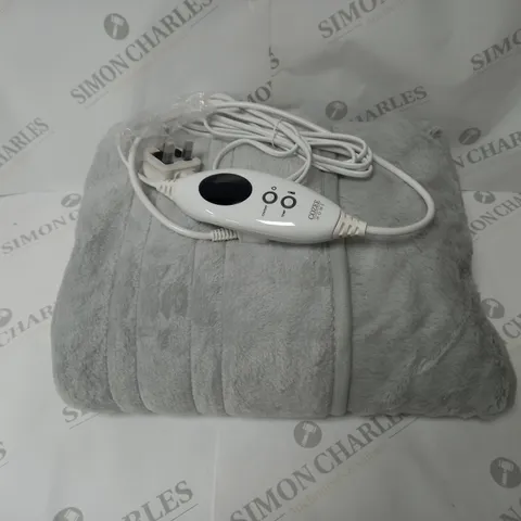 COZEE HOME HEATED THROW BLANKET IN LIGHT GREY