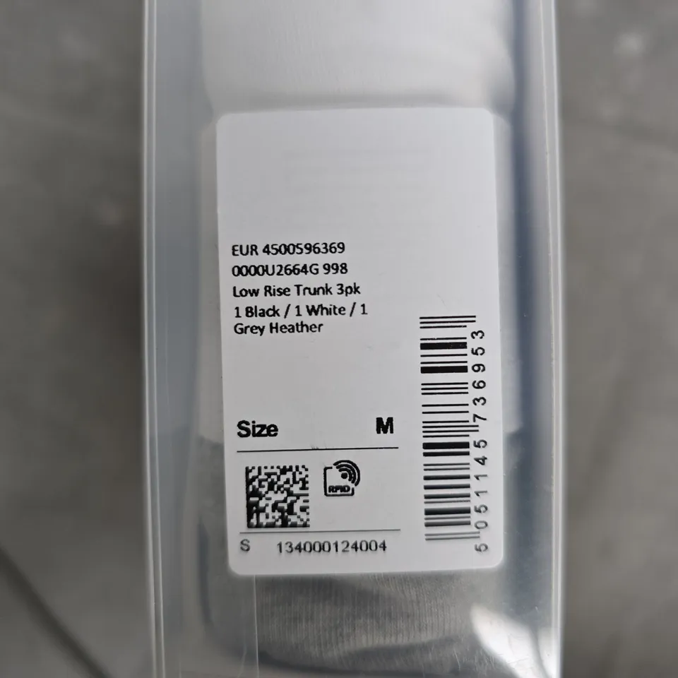 BOXED CALVIN KLEIN COTTON STRETCH LOW RISE TRUNK 3 PACK – SIZE M