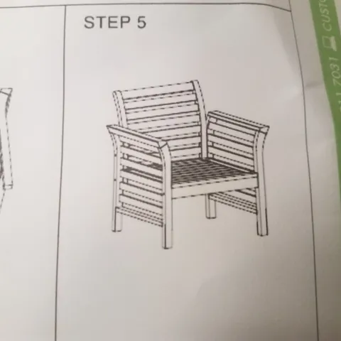 BOXED GARDEN GEAR ACACIA ARMCHAIR