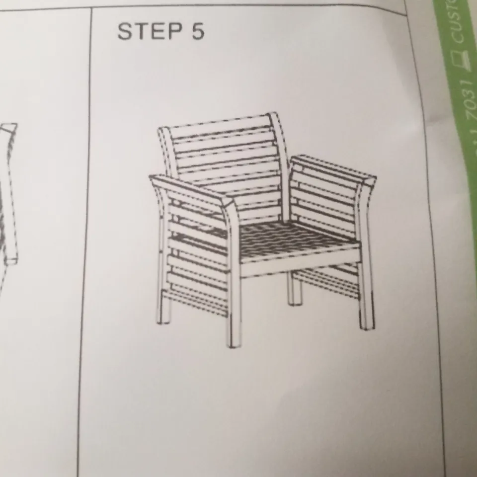 BOXED GARDEN GEAR ACACIA ARMCHAIR 