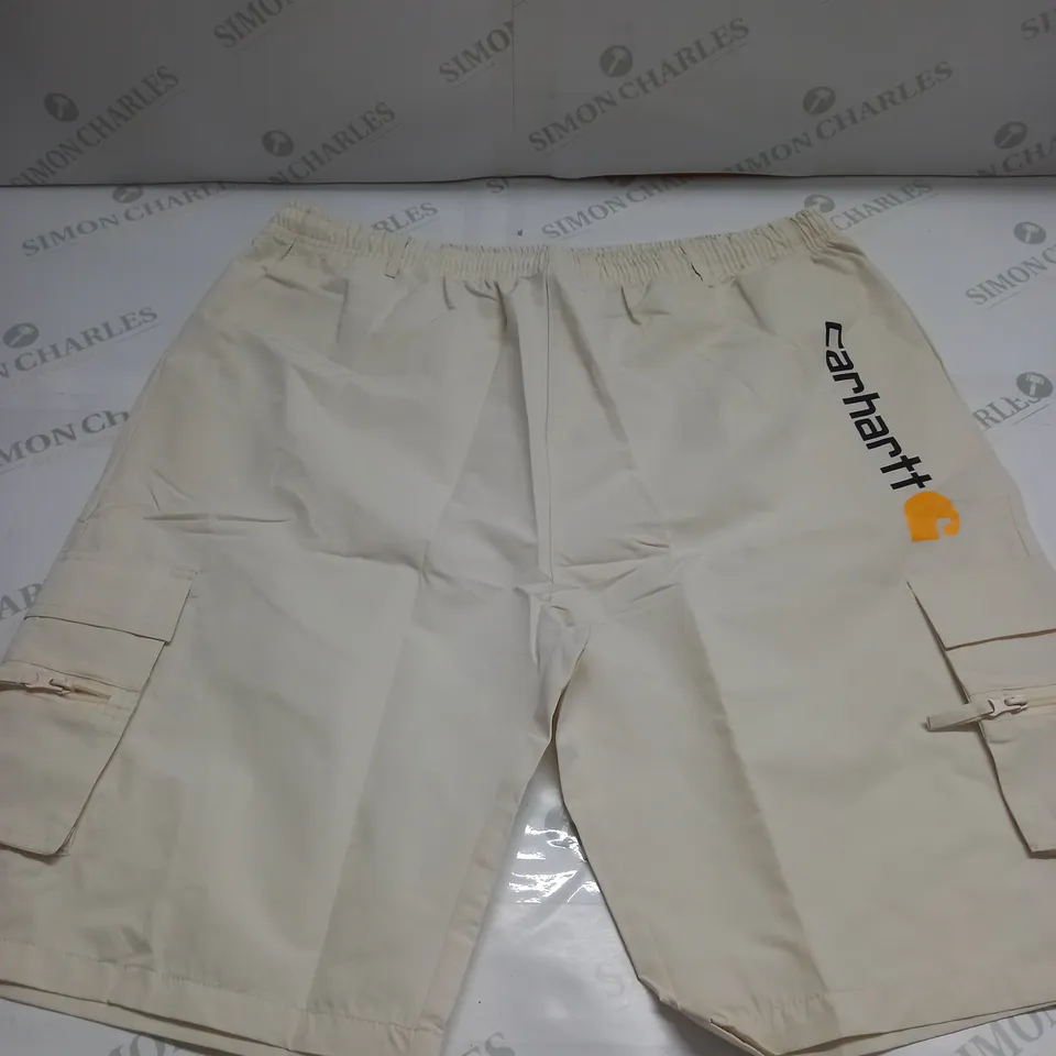 MENS CREAM CARHARTT SHORTS SIZE 3XL