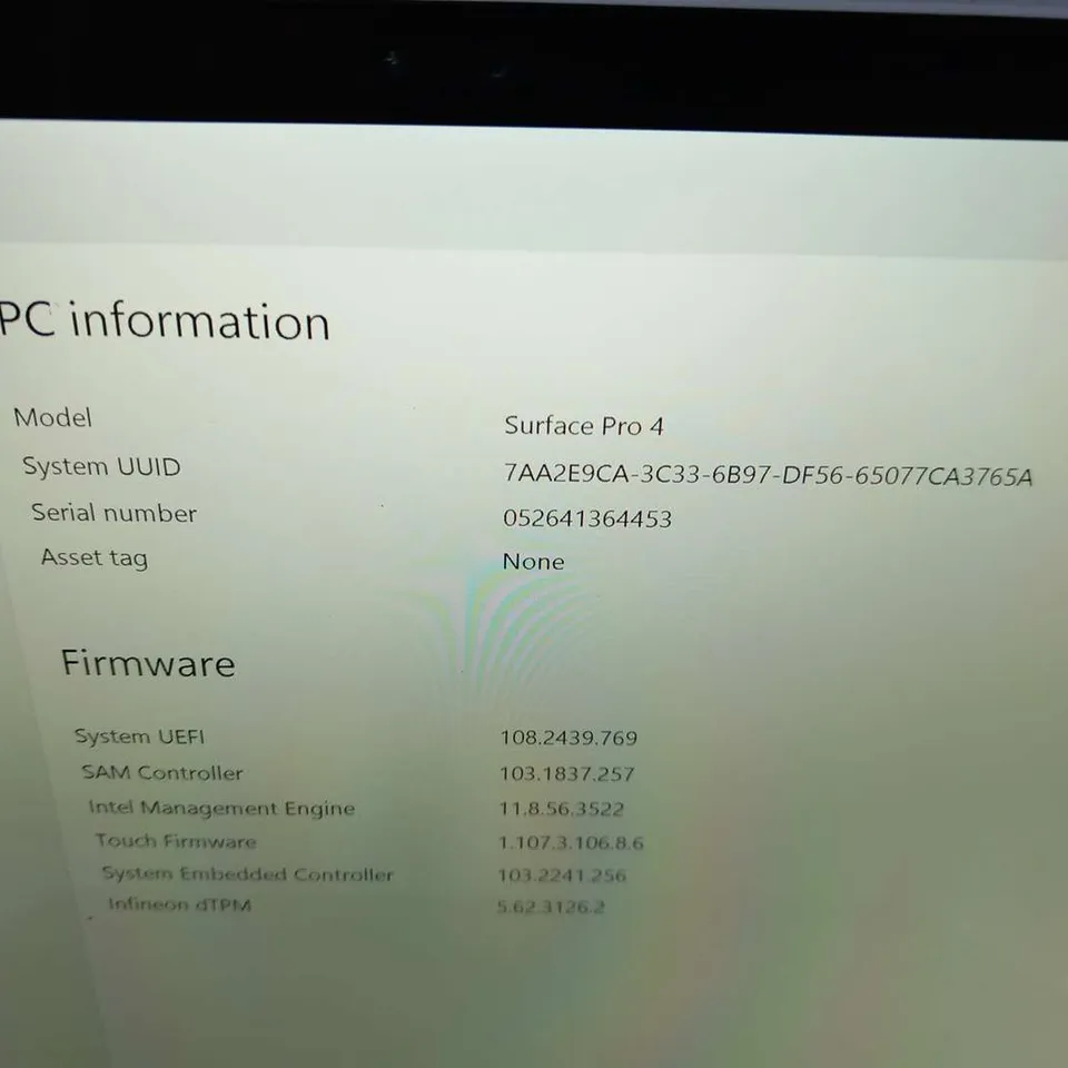 MICROSOFT SURFACE PRO 4 128GB
