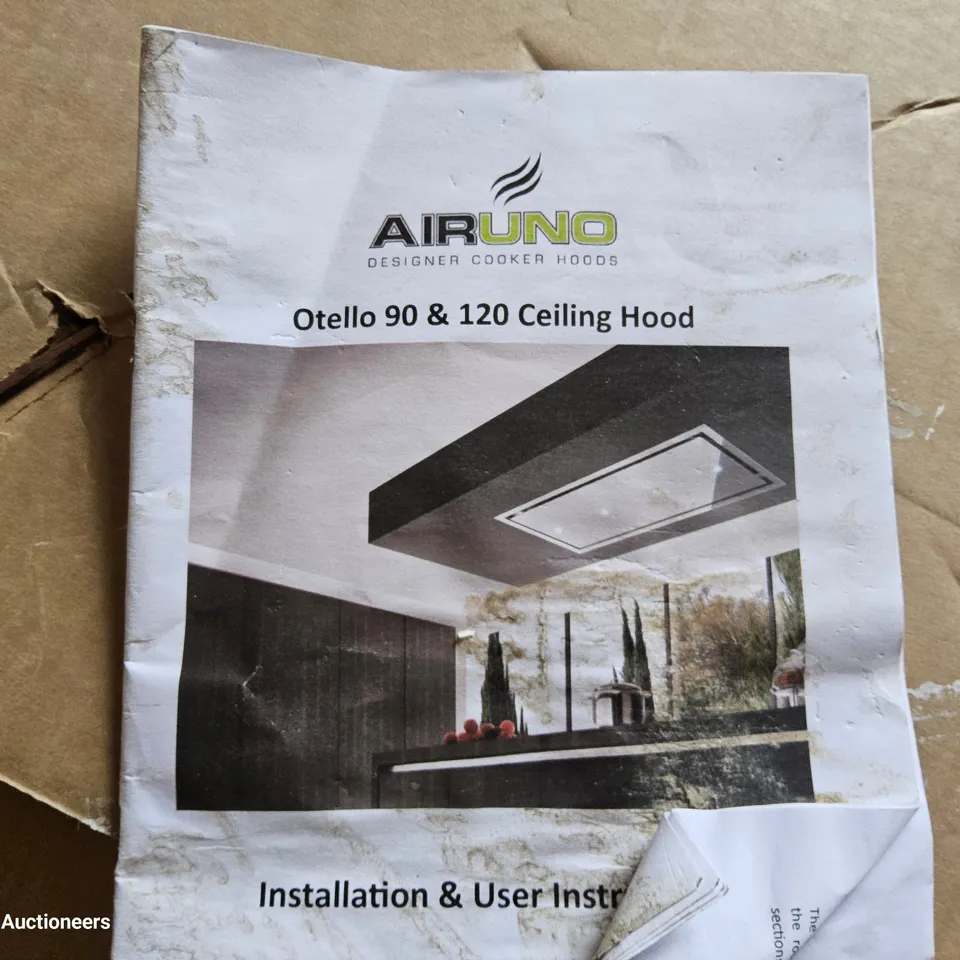 BOXED AIRONE OTELLO 120 CEILING EXTRACTOR WITH LIGHTING 