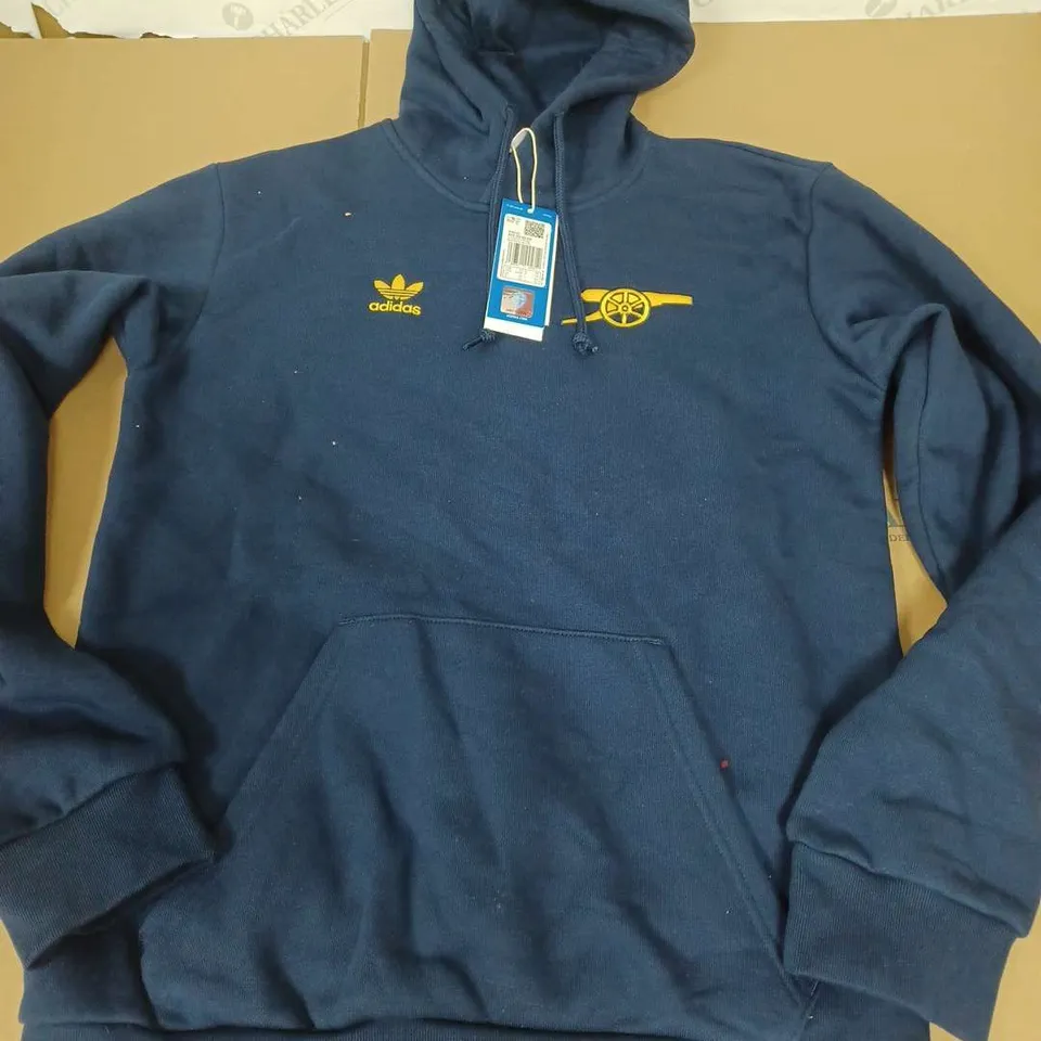 ADIDAS ARSENAL HOODIE IN NAVY - UK XS