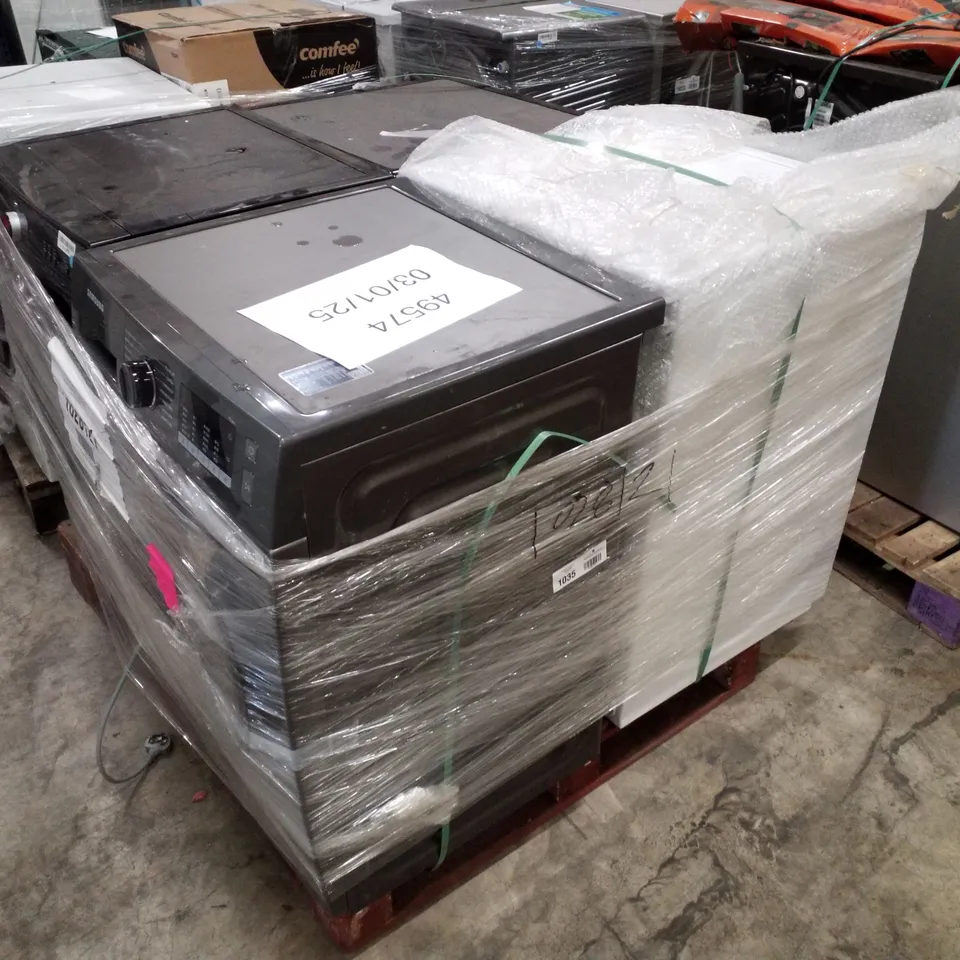 PALLET OF APPROXIMATELY 4 UNPROCESSED RAW RETURN WHITE GOODS TO INCLUDE