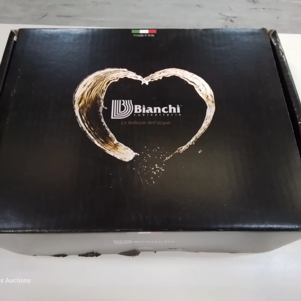 BOXED BIANCHI BOHEME STONE SINGLE HOLE BIDET MIXER WITH AUTO POP UP WASTE