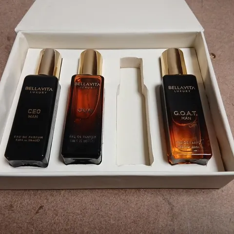 BOXED BELLAVITA LUXURY PERFUME GIFT SET FOR MEN 4 X 20ML
