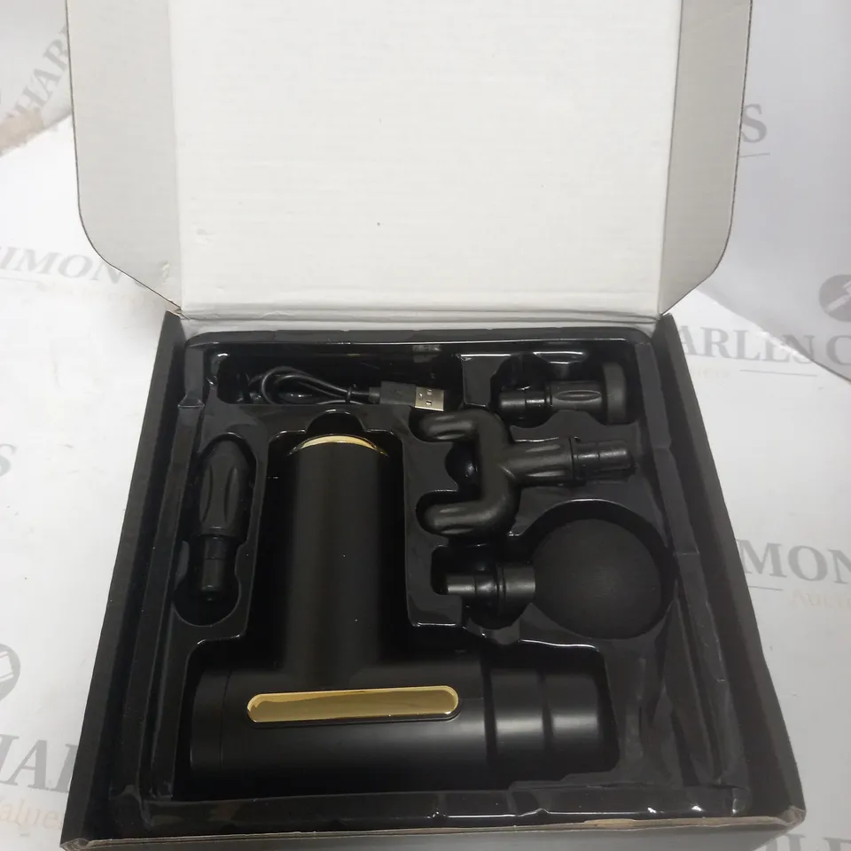 MASSAGE GUN WITH 4 SHAPE HEADS 