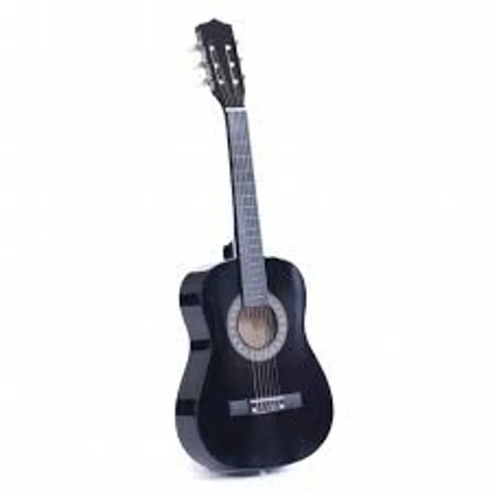 BOXED BLACK 34" HALF SIZE 1/2 6 STRING CLASSICAL ACOUSTIC GUITAR