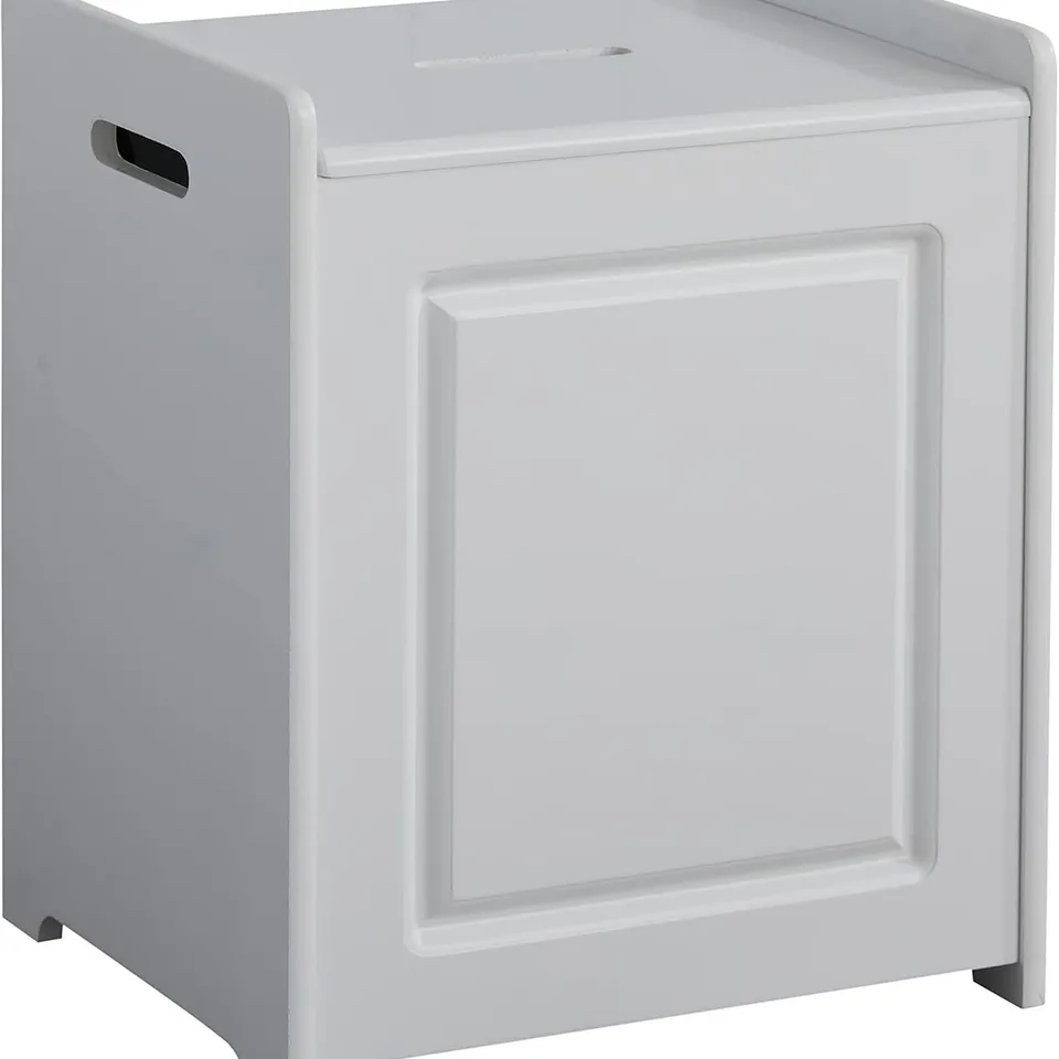 BOXED LLOYD PASCAL CHATWORTH LAUNDRY HAMPER - WHITE (1 BOX)