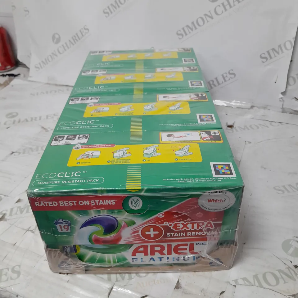 4 X BOXED BOXES OF ARIEL PLATINUM PODS FOR DISHWASHERS