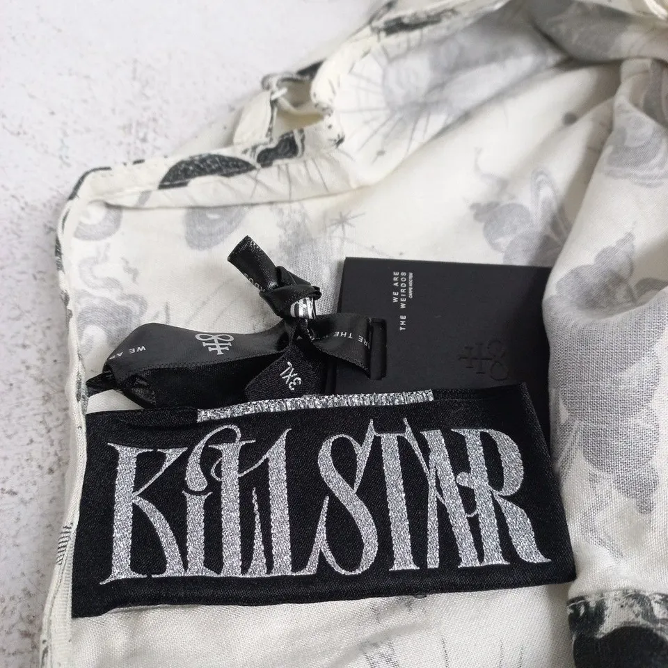 KILLSTAR CELESTIAL NIGHT BUTTON UP CAMIS TOP – IVORY/GREY, 3XL