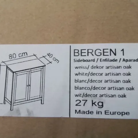 BOXED DESIGNER BERGEN 1 SIDEBOARD ARTISAN OAK