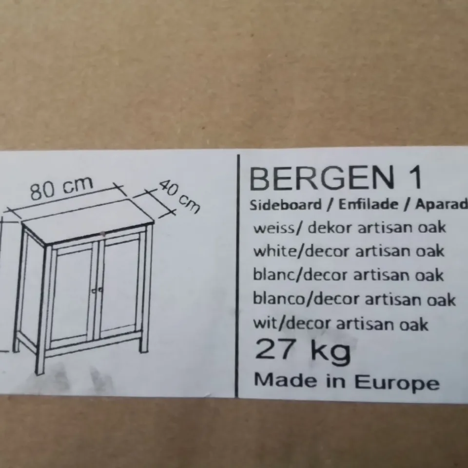 BOXED DESIGNER BERGEN 1 SIDEBOARD ARTISAN OAK