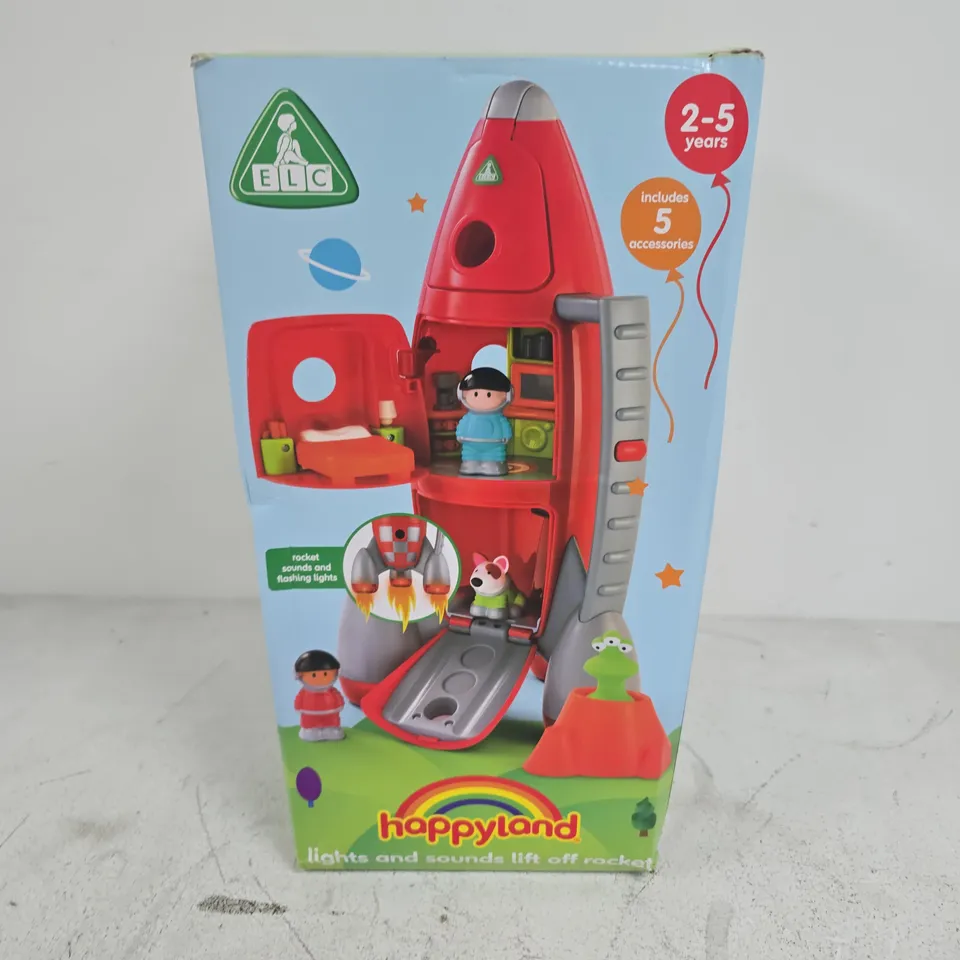 BOXED ELC HAPPYLAND LIGHTS AND SOUNDS LIFT OFF ROCKET