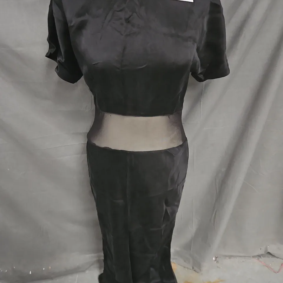 ASANDRA STUDIOS THE SILVA DRESS IN BLACK SIZE 12