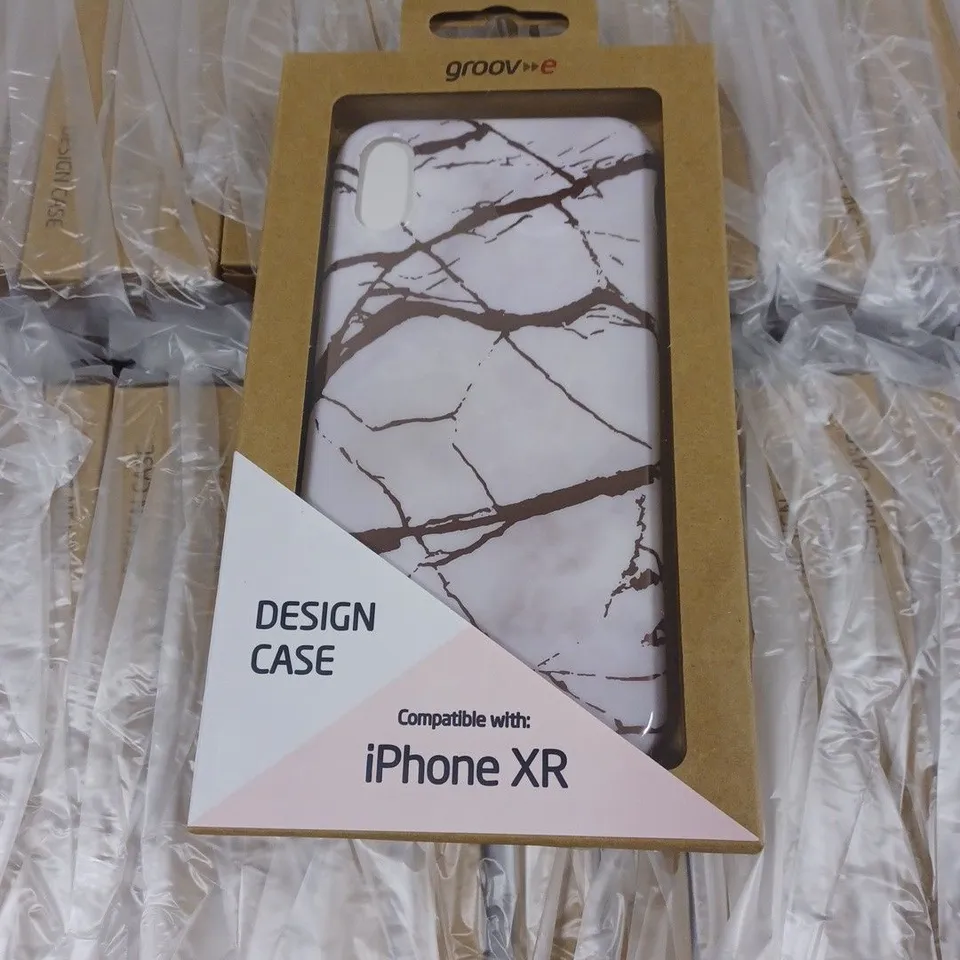 LOT OF APPROXIMATELY 100 GROOVE DESIGN MARBLE CASES FOR IPHONE XR