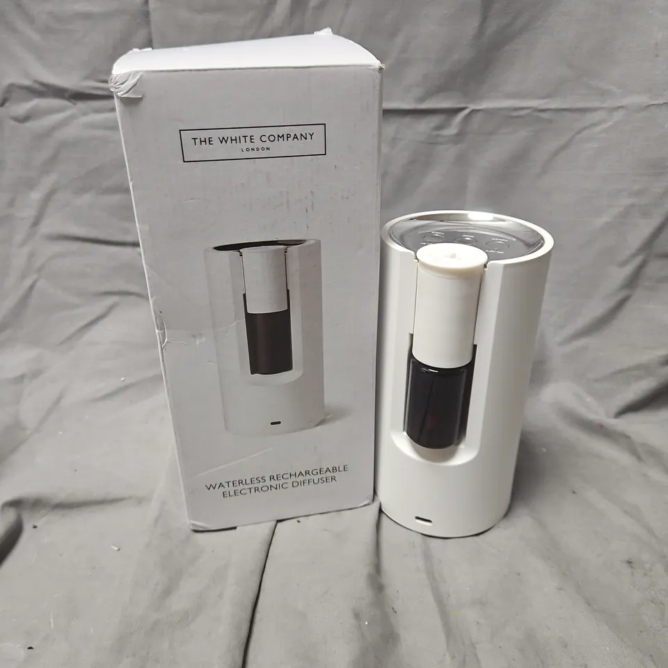 BOXED THE WHITE COMPANY WATERLESS RECHARGEABLE ELECTRONIC DIFFUSER