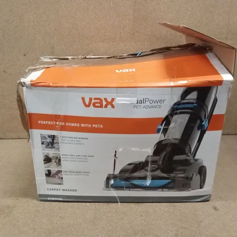 BOXED VAX ECR2V1P DUAL POWER PET ADVANCE CARPET WASHER