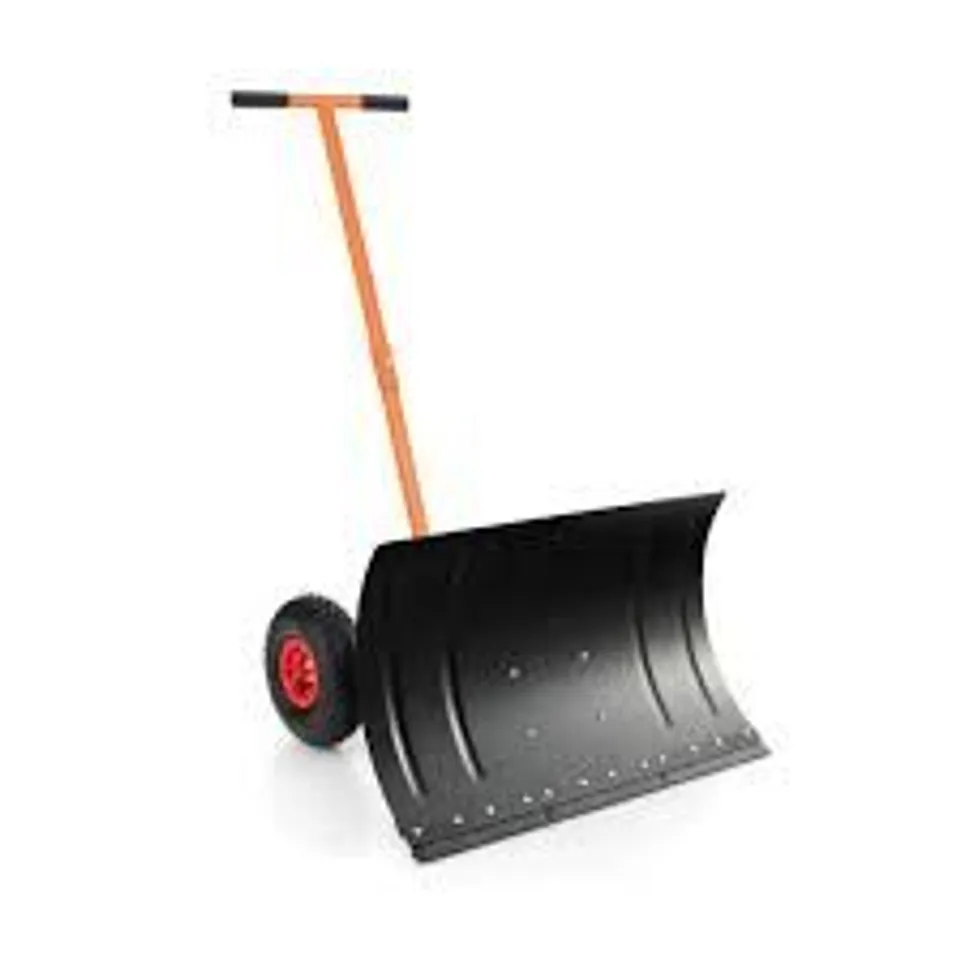 BOXED 29 INCHES SNOW PUSHER FOR DRIVEWAY, ORANGE