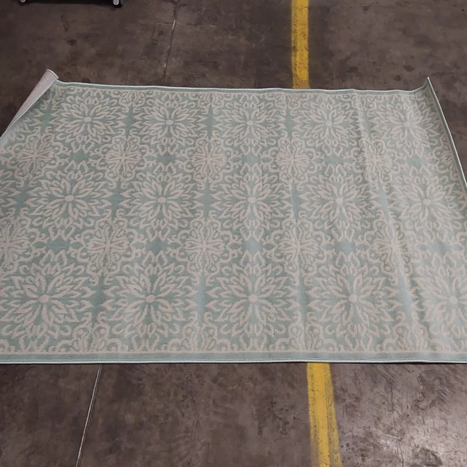 BOGGES IVORY/SEAFOAM GREEN RUG // 120 X 180CM