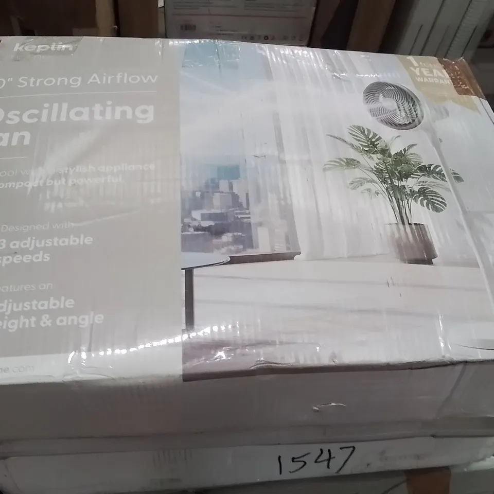 BOXED KEPLIN 10" WHITE OSCILLATING FAN
