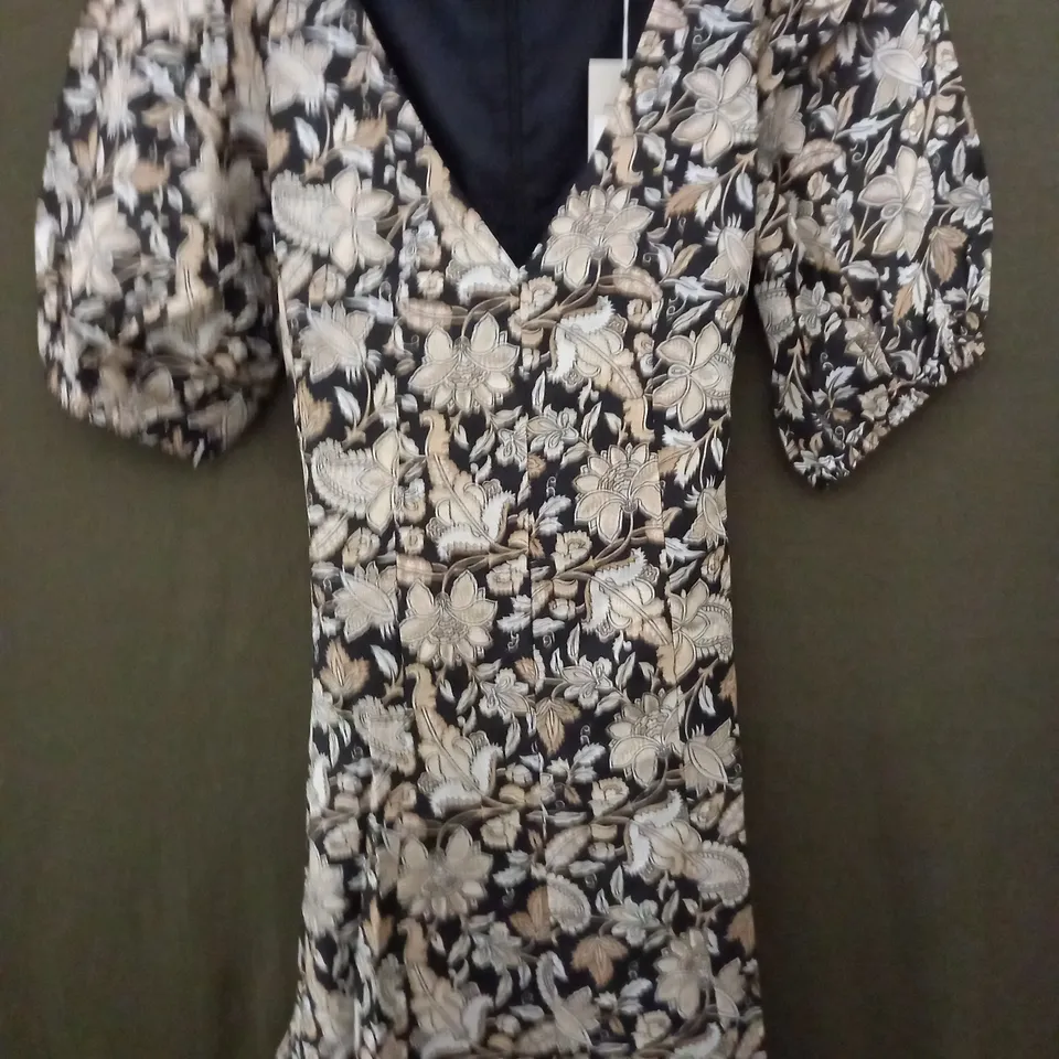 BODEN FULL SKIRT PANELLED MIDI DRESS - UK 8R