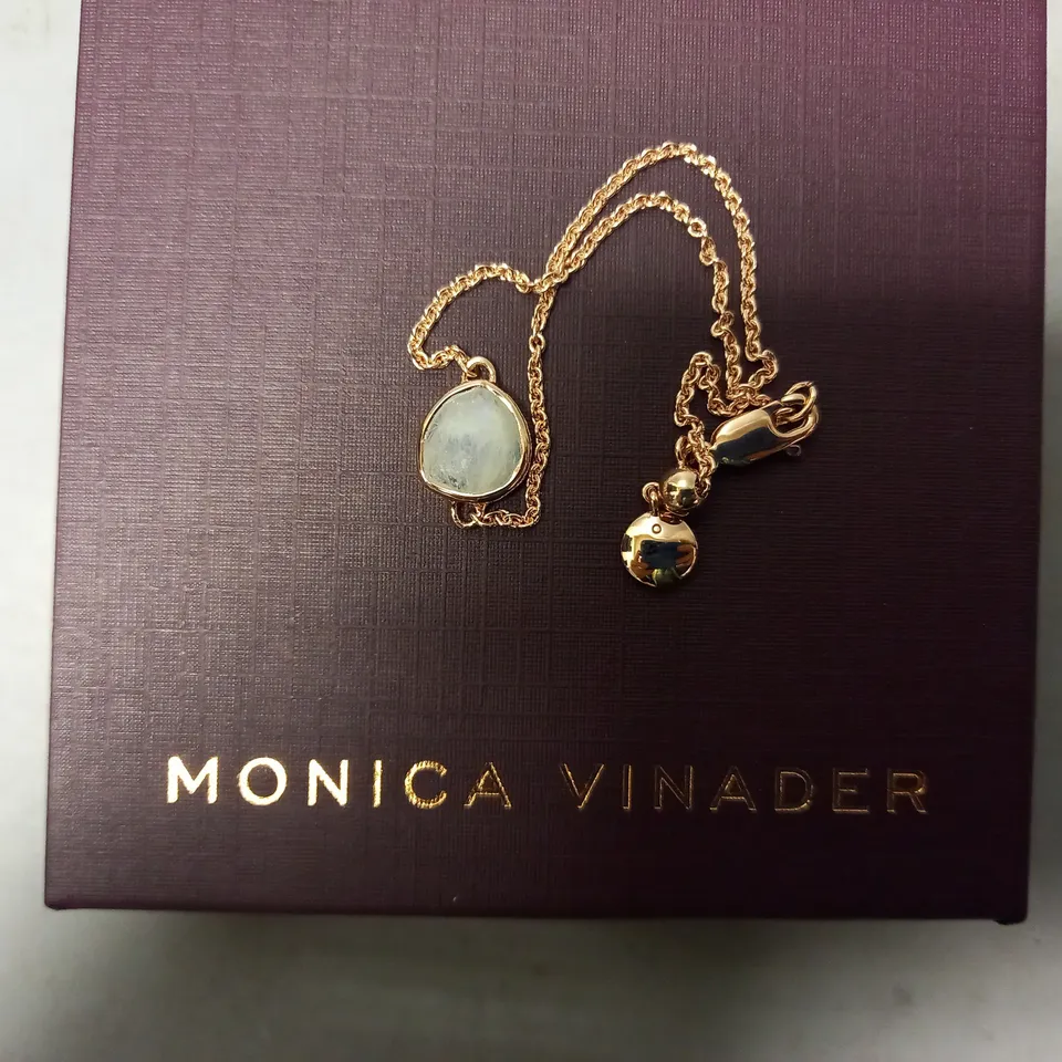 BOXED MONICA VINADER GEMSTONE BRACELET IN ROSE GOLD EFFECT