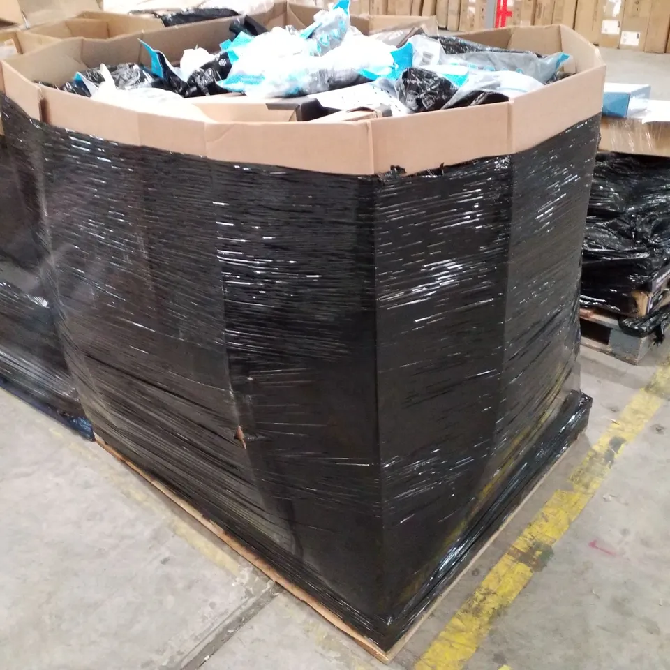 PALLET CONTAINING ASSORTED BATHROOM FITTINGS INCLUDING CONCEALED CISTERNS, MEDIUM FLEX PAN CONNECTORS & VIVA UNIVERSAL BUTTON & LEVER DUAL FLUSH VALVES