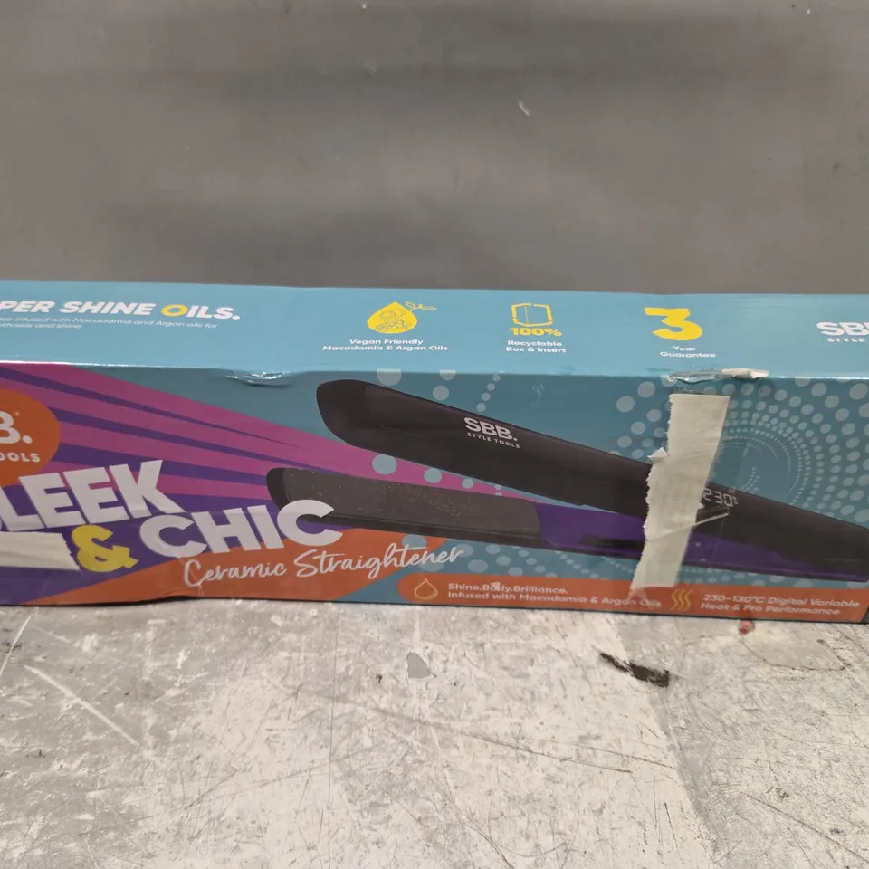 SBB STYLE TOOLS SLEEK & CHIC CERAMIC STRAIGHTENER SBST-1000-GB
