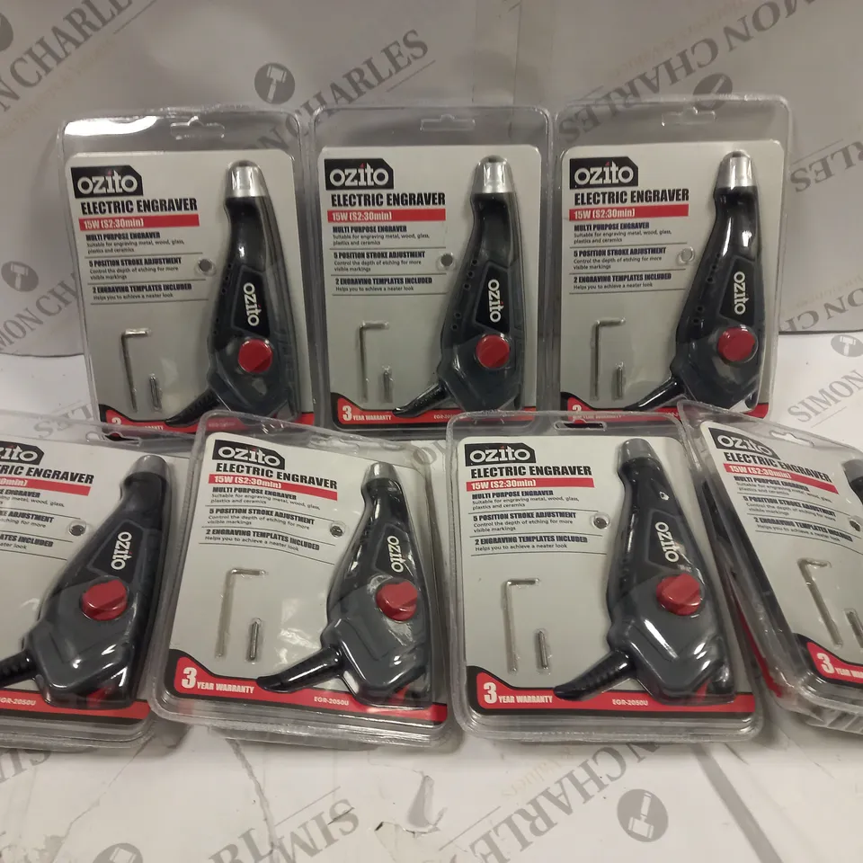 7 X SEALED OZITO 15W ELECTRIC MULTI PURPOSE ENGRAVERS 