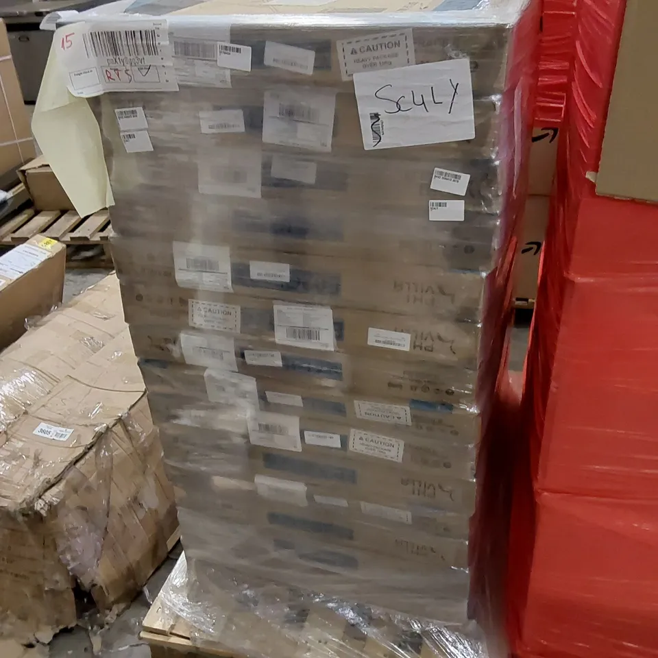 PALLET TO CONTAIN APPROX 14 X BEST VILLA 60cm X 50cm FOLDING METAL COFFEE TABLES 