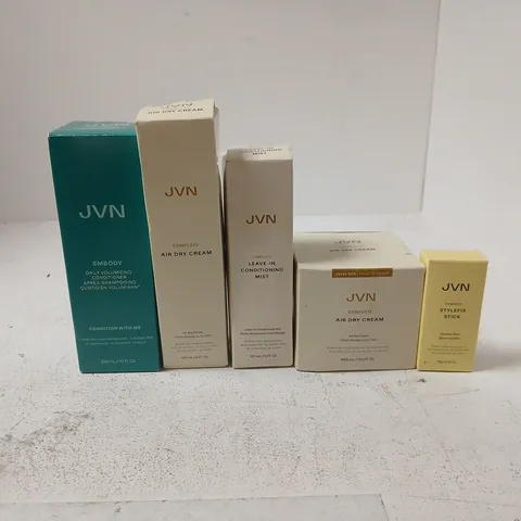 SET OF 5 JVN ITEMS TO INCLUDE AIR DRY CREAM, LEAVE IN CONDITIONING MIST ETC